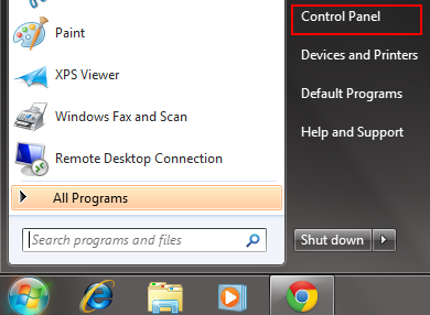 Control panel