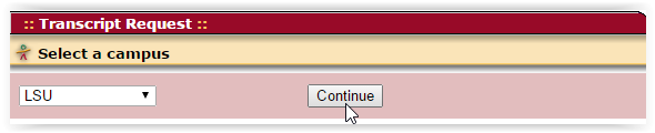 Select a Campus option