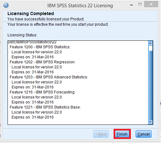 spss 22 licence