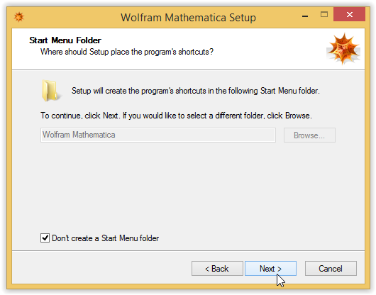 Start Menu Folder options