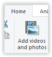 Add Videos or Photos button