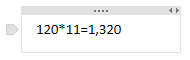 OneNote calculation with the result after the equal sign