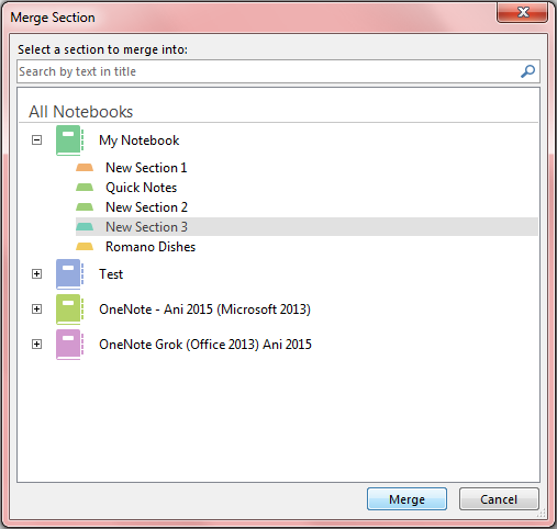 merge section tab
