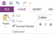 Home tab