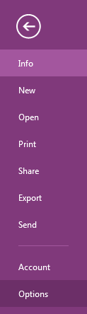 Options selection
