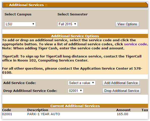 Additional Services page