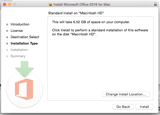 Install button