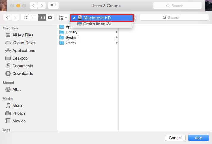 Macintosh HD option