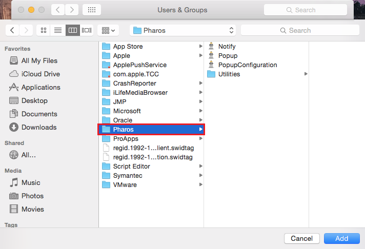 Pharos folder