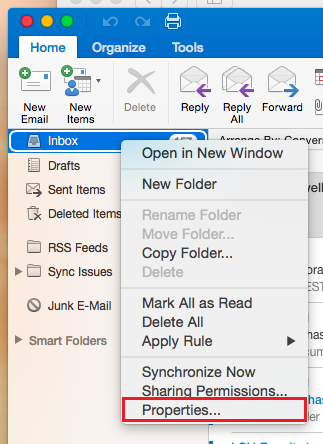 delete folders in outlook for mac?