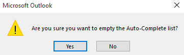 the "yes" button in the Auto-Complete pop up window. 