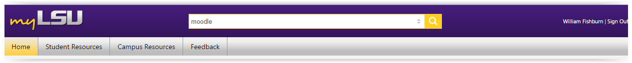 myLSU search bar