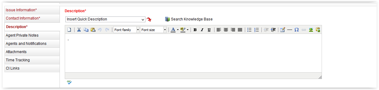Description field in Footprints