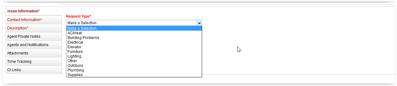 Issue information field in Footprints