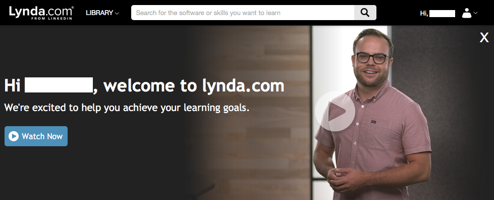 Lynda.com home page