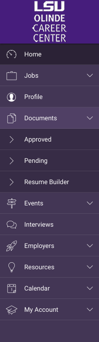 Approved option on the Documents tab on the left hand side menu