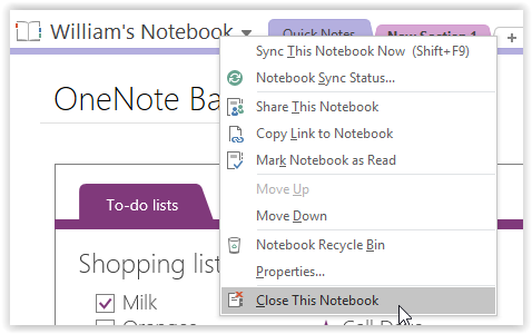 close note book tab