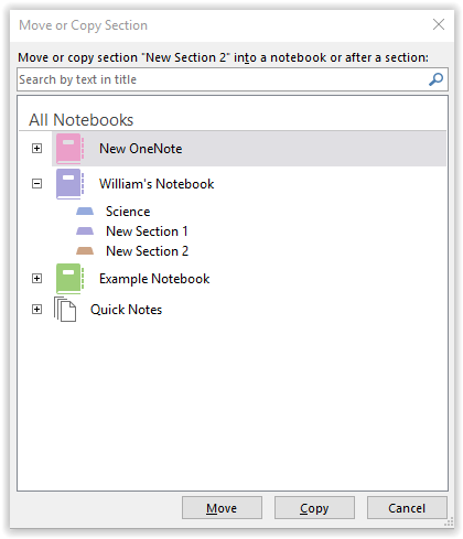 the Move button and copy button at bottom of window