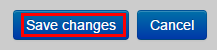 Save changes button highlighted in floating box