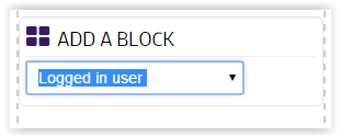 add a block, logged in user