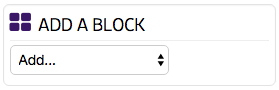 Add a Block menu