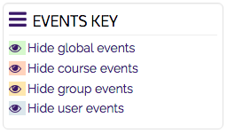 The Events Key block