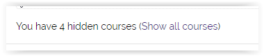 Hidden courses reminder