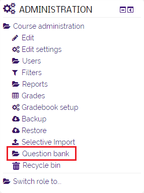 question bank option