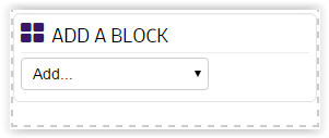 Add a block drop-down menu