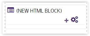 the HTML block