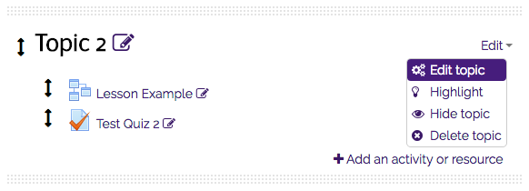 Edit Topic button