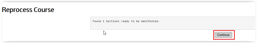 continue button on the confirmation screen
