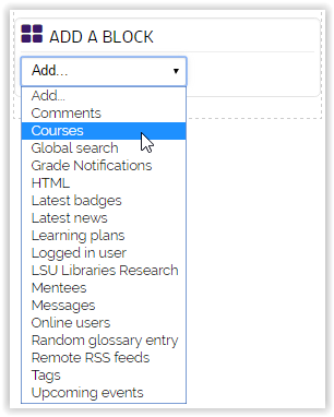 Add A Block list