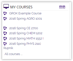 My Courses block