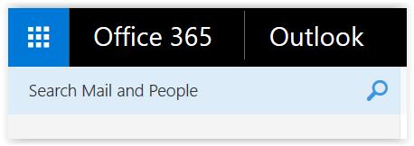 the search box in the top left-hand corner of Office 365