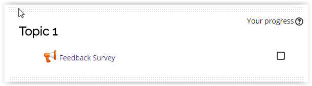 the feedback survey button.