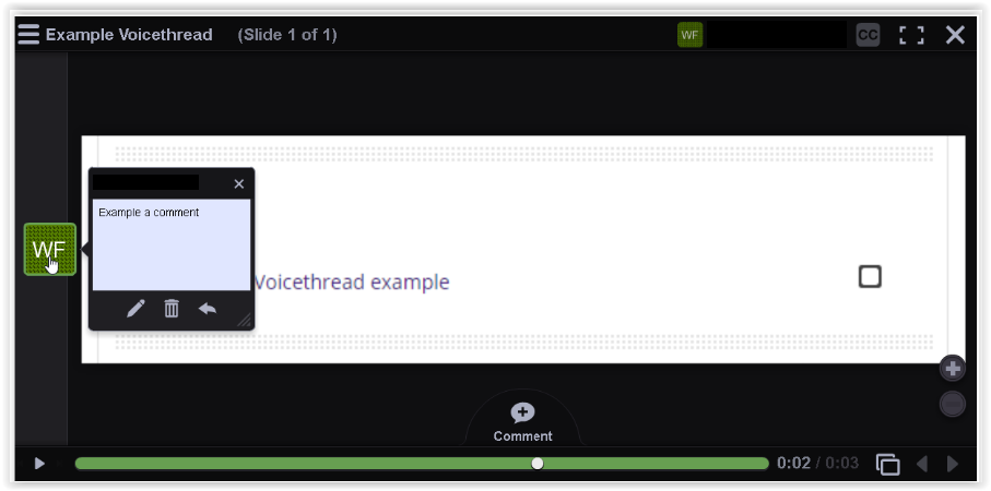 voicethread comment