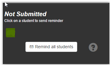 Remind all students button under Not Submitted section