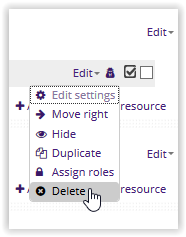 Delete option