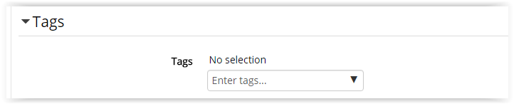 Tags settings