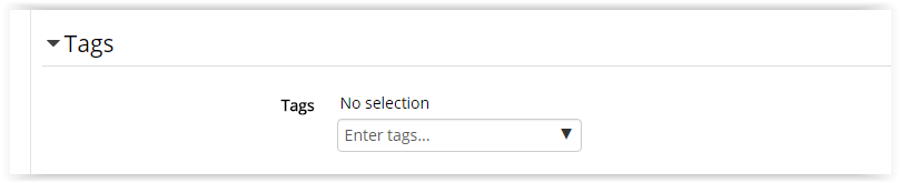 Tags tab