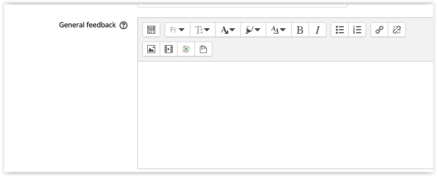 General Feedback section