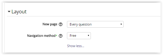 Layout settings