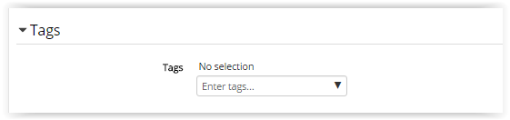 Tag settings