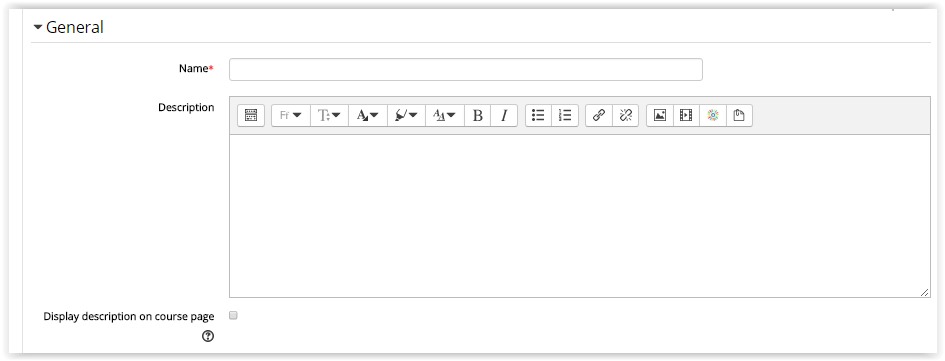 Moodle Database general settings
