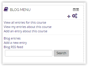 The Blog menu block