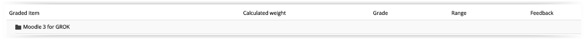 Student gradebook for one course example