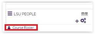 Course Roster link