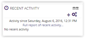 Recent Activity Block