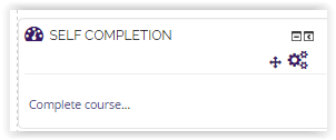 self completion block in moodle